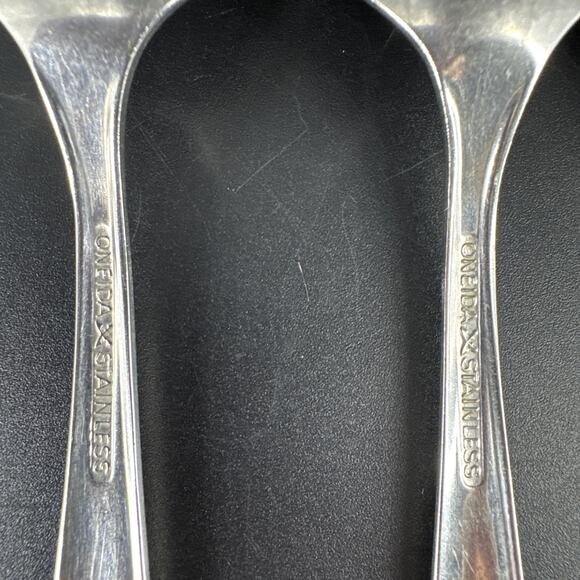 Wm A Rogers Oneida Surf Club Stainless Oval Teaspoons Lot of 8 - Picture 9 of 10